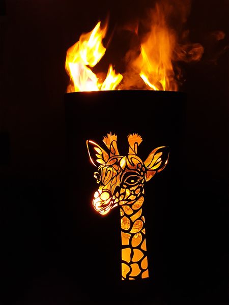 Feuertonne / Feuerkorb - Giraffe